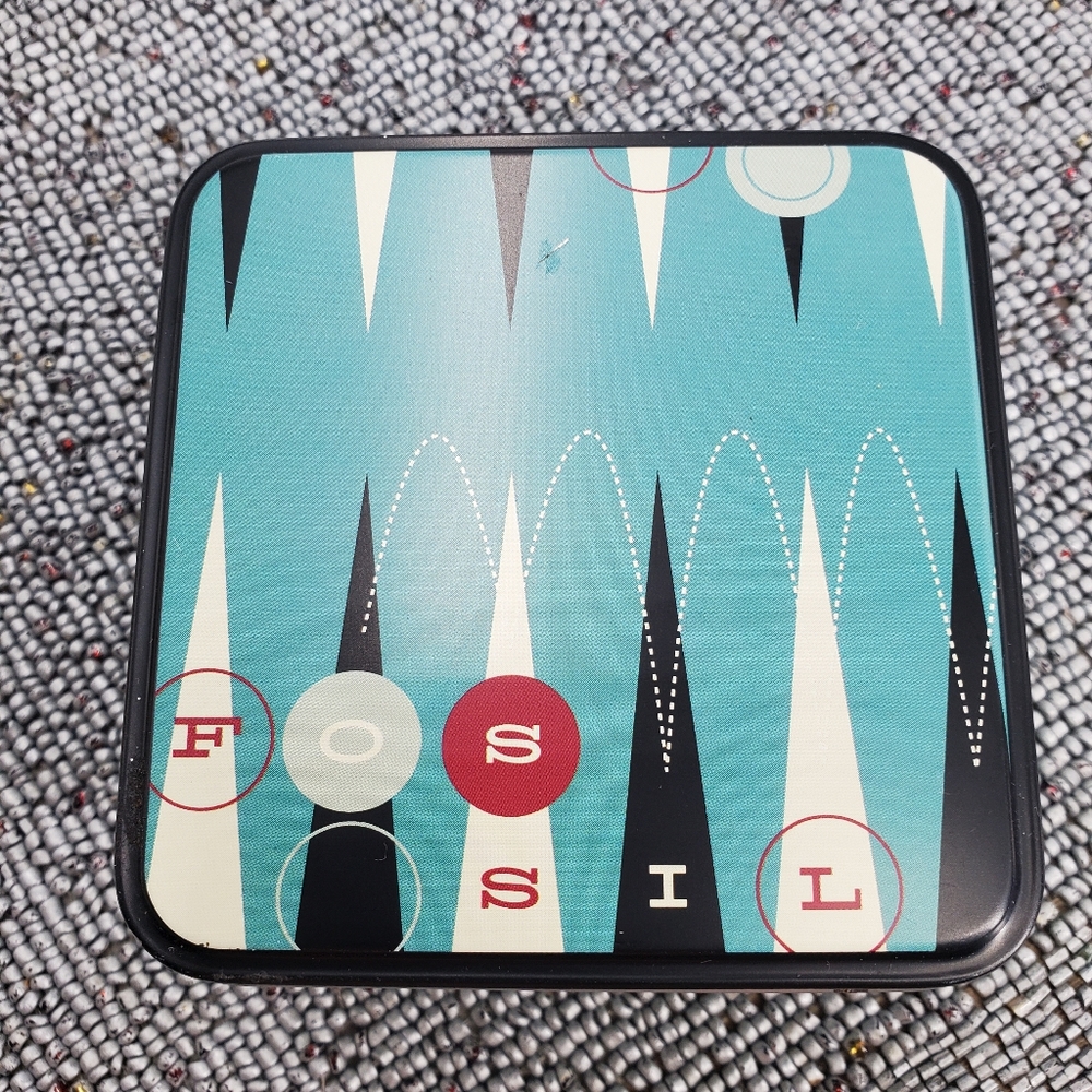 VTG Fossil Watch EMPTY Tin Box Genuine Authentic Classic Watch Box 2006 (NAV3)**